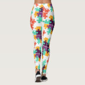 Leggings Jigsaw Puzzle Autisme Motif Cadeau mignon été (Dos)