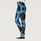 Leggings JImette Design bleu et noir (Gauche)