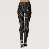 Leggings Jimette Design de bleu orange noir (Dos)