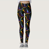 Leggings Jimette Design de bleu orange noir (Devant)
