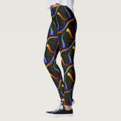 Leggings Jimette Design de bleu orange noir (Gauche)