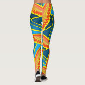 Leggings Jimette Design de orange jaune bleu (Dos)
