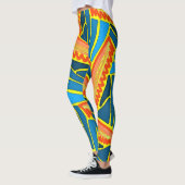 Leggings Jimette Design de orange jaune bleu (Gauche)