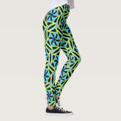 Leggings Jimette Design jaune bleu et noir (Droite)