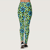 Leggings Jimette Design jaune bleu et noir (Dos)