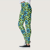Leggings Jimette Design jaune bleu et noir (Gauche)