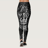 Leggings Joie au monde Calligraphie Noël Religieux (Dos)