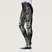 Leggings Joie au monde Calligraphie Noël Religieux (Gauche)