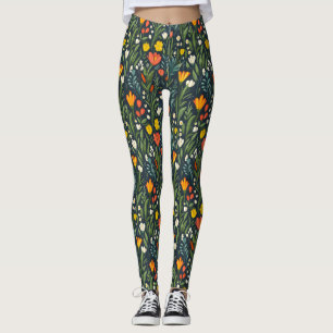 Leggings Joie florissante : Motif floral du printemps