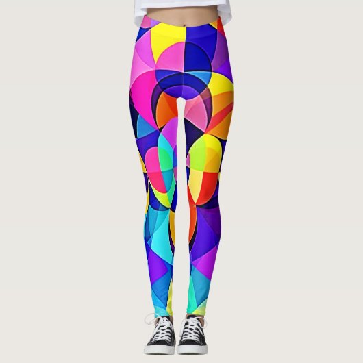 Leggings Joie géométrique vive (Devant)