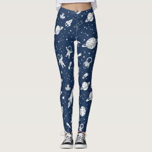 Leggings Joli astronaute de l'espace et planètes