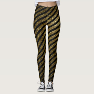 Leggings Joli Black Gold Candy Parties scintillant Motif