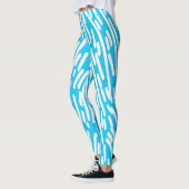 Leggings Joli blanc et sarcelle classique "Ratti_Creative_A (Gauche)