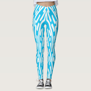 Leggings Joli blanc et sarcelle classique "Ratti_Creative_A