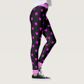 Leggings Joli Coeur rose sur NOIR (Droite)
