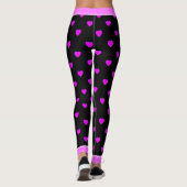 Leggings Joli Coeur rose sur NOIR (Dos)