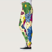Leggings Joli Coloré Floral Jaune (Gauche)