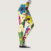 Leggings Joli Coloré Floral Jaune (Droite)