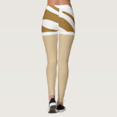Leggings Joli design faux shorts Brown et blanc (Dos)