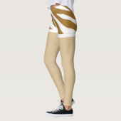 Leggings Joli design faux shorts Brown et blanc (Gauche)