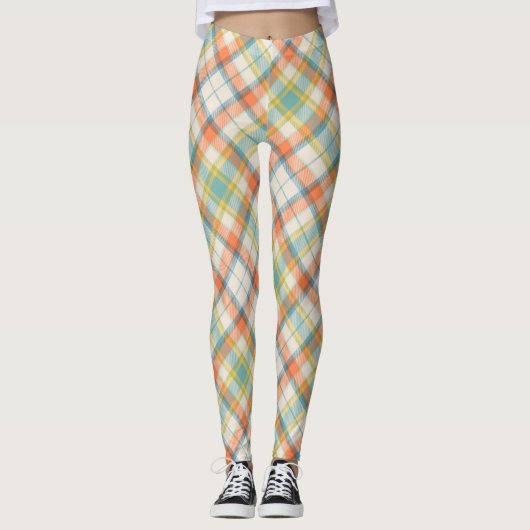 Leggings Joli design Plaid Automne (Devant)