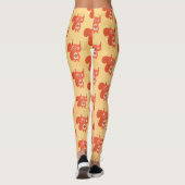 Leggings Joli dessin animé d'écureuil roux (Dos)