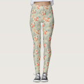 Leggings Joli Doodle Fox Forest Motif de bois (Devant)