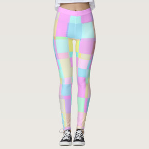 Leggings Joli En Plaid - Doux Couleur Pastel