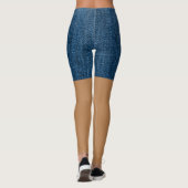 Leggings Joli Faux Bleu Shorts Jeans (Dos)