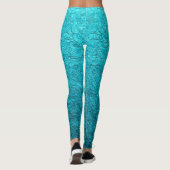Leggings Joli Feuille turquoise (Dos)