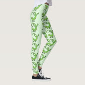 Leggings Joli gecko vert salutations avec dessin animé (Droite)