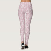 Leggings joli hipster rose jolie feuille fougère design (Dos)