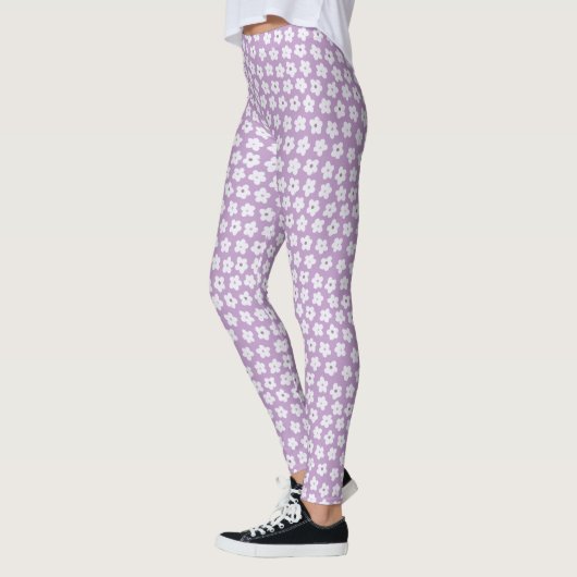 Leggings Joli Joli Pastel Motif à fleurs violettes (Gauche)