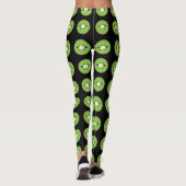 Leggings joli kawaii kiwi motif noir (Dos)