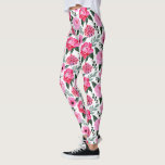 Leggings Joli Motif d'aquarelle rouge hiver rose rose<br><div class="desc">Joli Hiver Rouge Rose Floral Aquarelle Motif Leggings</div>