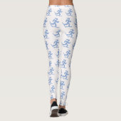Leggings Joli Motif de course de raquettes blanches (Dos)