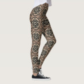 Leggings Joli motif de fleurs dans les nuances Brown (Droite)