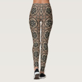 Leggings Joli motif de fleurs dans les nuances Brown (Dos)