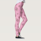 Leggings Joli Motif de fleurs et pétales roses (Droite)