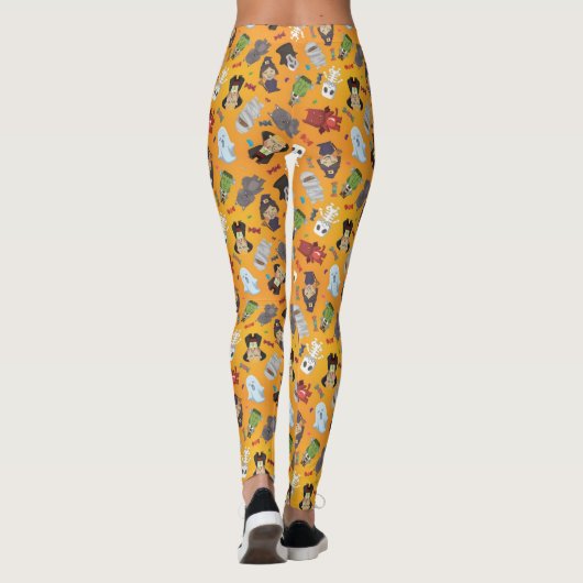Leggings Joli Motif de monstres d'Halloween (Dos)