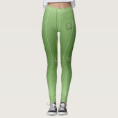Leggings Joli motif de trèfle irlandais (Devant)