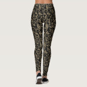 Leggings Joli motif floral brun noir vintage (Dos)