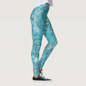 Leggings Joli Motif Mandala Grunge Bleu (Droite)