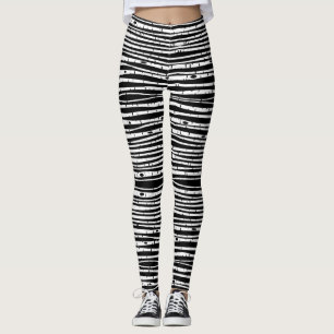 Leggings Joli motif noir blanc