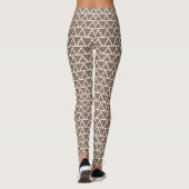 Leggings Joli motif triangle moderne tendance marron mocha (Dos)