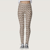 Leggings Joli motif triangle moderne tendance marron mocha (Devant)