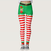Leggings Joli Noël Elf & Gold Jingle Bells (Devant)