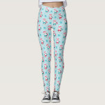 Leggings Joli Noël Noël hiver Penguin Motif<br><div class="desc">Un adorable motif de pingouin et de flocon de neige orne ces leggings de Noël. Un défilé de mode amusant pour les fêtes de Noël. Conçu pour vous par Blackberry Boulevard.</div>