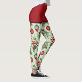 Leggings Joli Noël Rétro, Noël Floral (Droite)