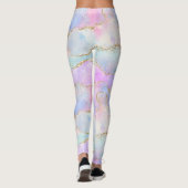 Leggings Joli Pastel Agate | Aquarelle de la veine Parties (Dos)